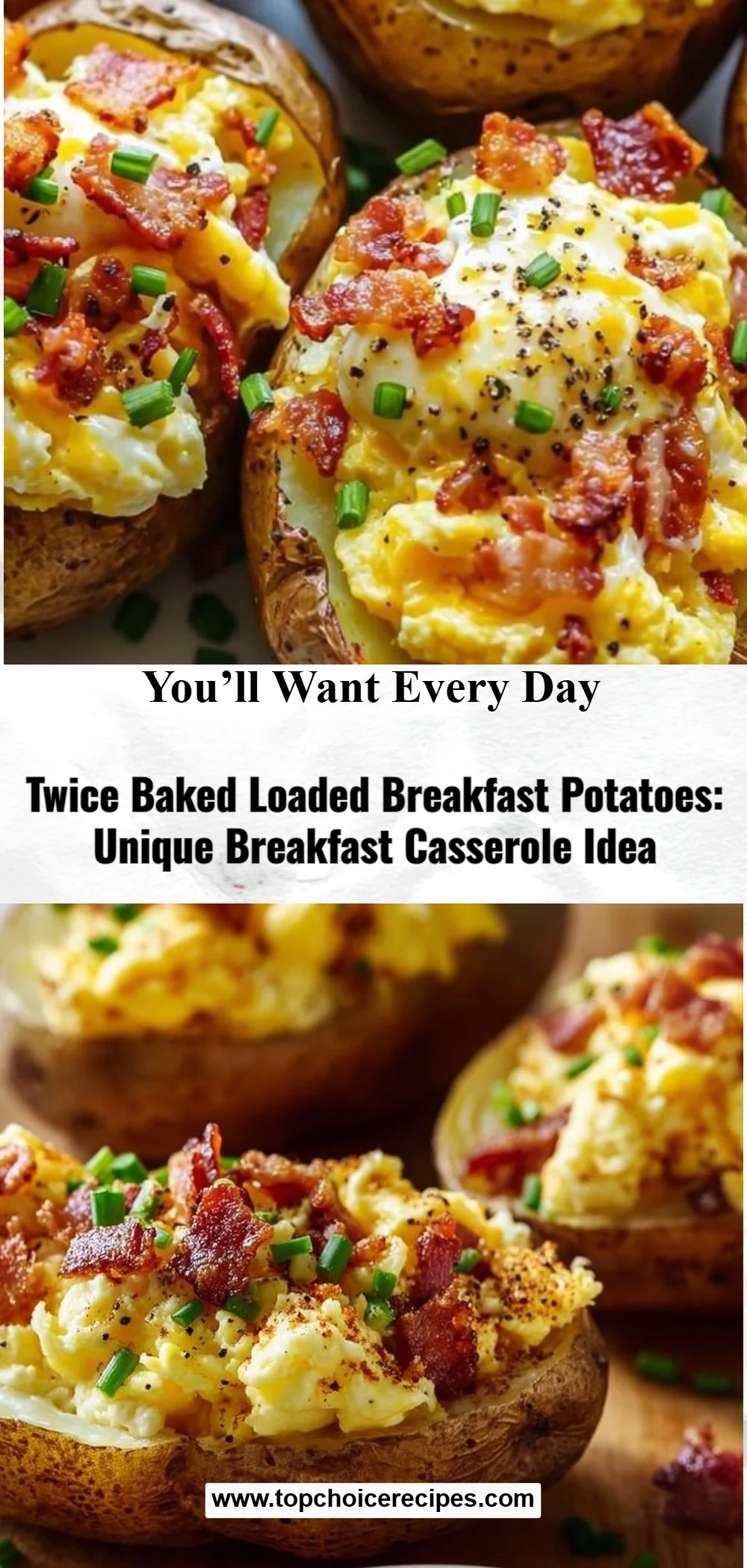 Twice Baked Loaded Breakfast Potatoes 6 Twice Baked Loaded Breakfast Potatoes