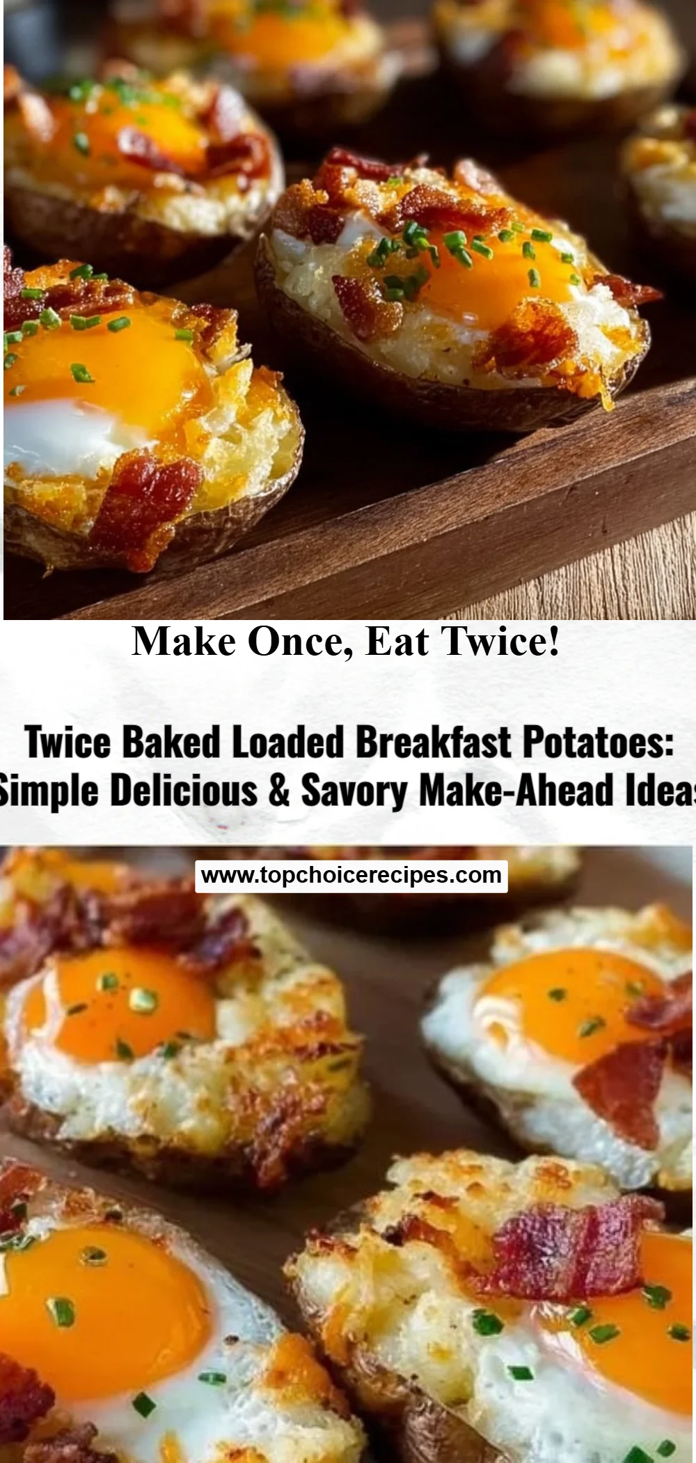 Twice Baked Loaded Breakfast Potatoes