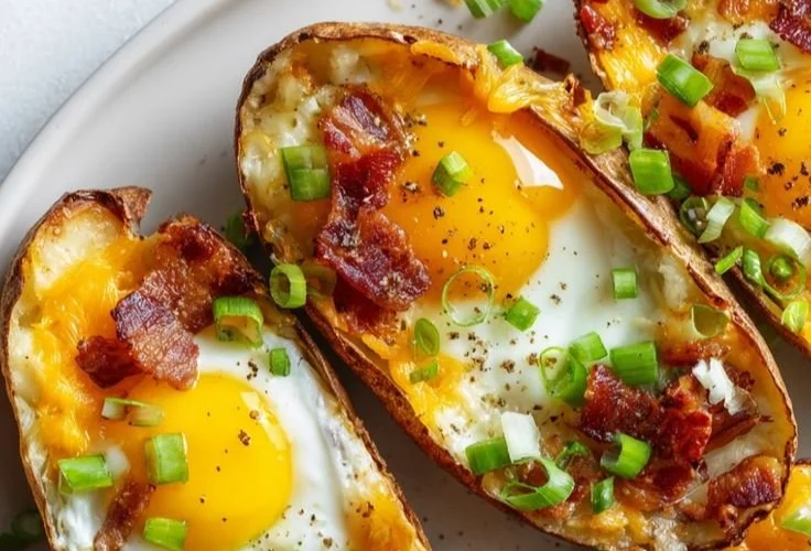 Twice-Baked Loaded Breakfast Potatoes