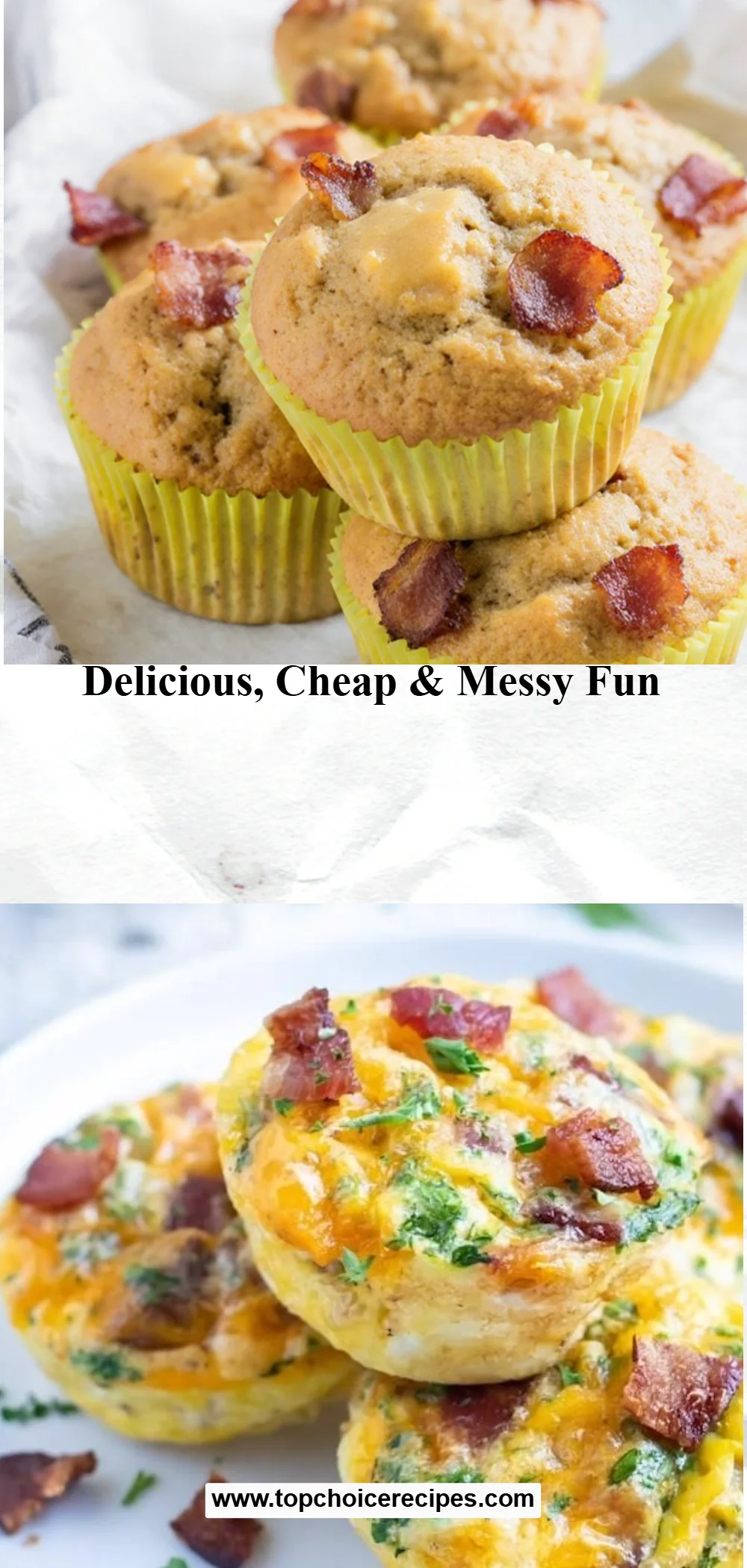 Bacon Cheddar Breakfast Muffins 6 Bacon Cheddar Breakfast Muffins