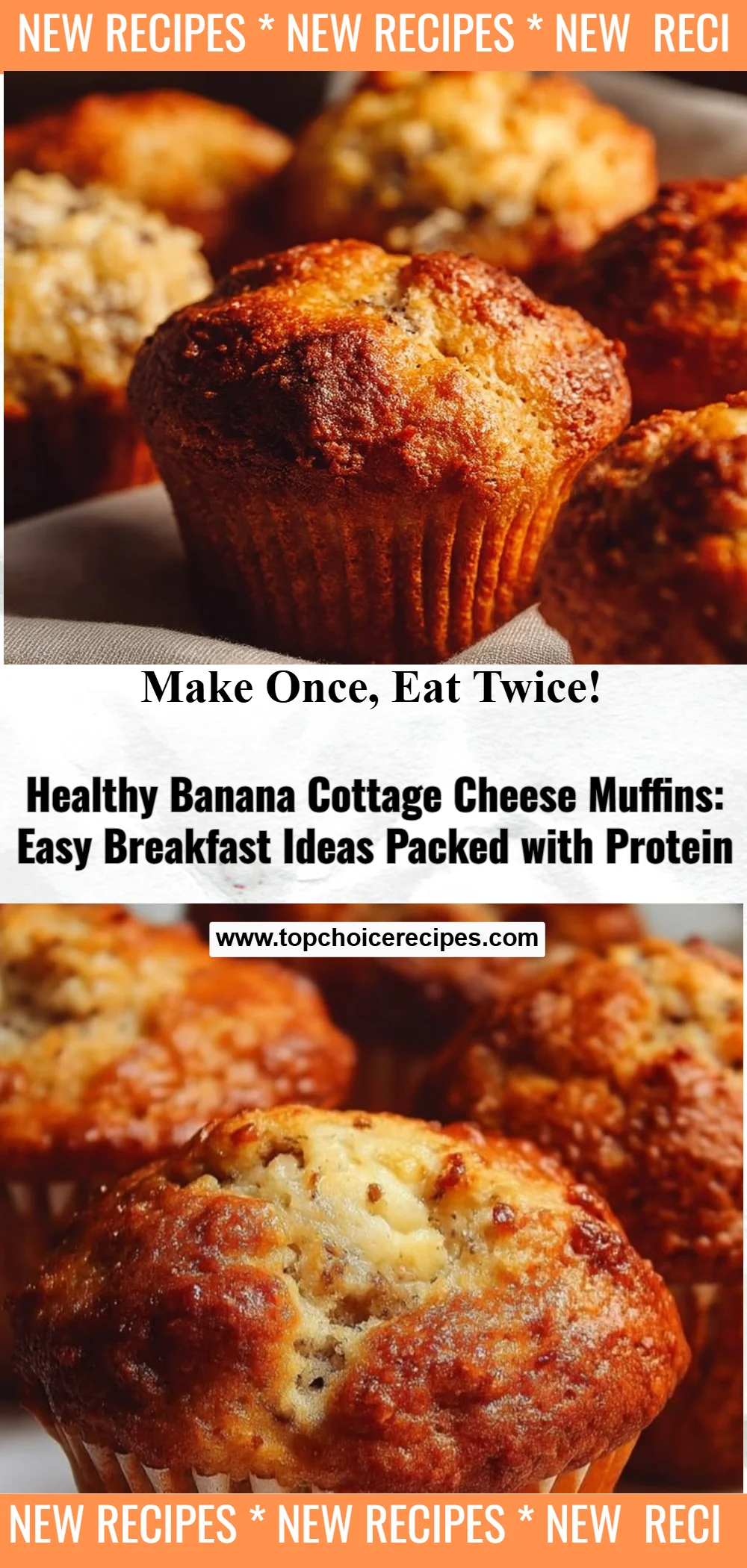 Banana Cottage Cheese Muffins
