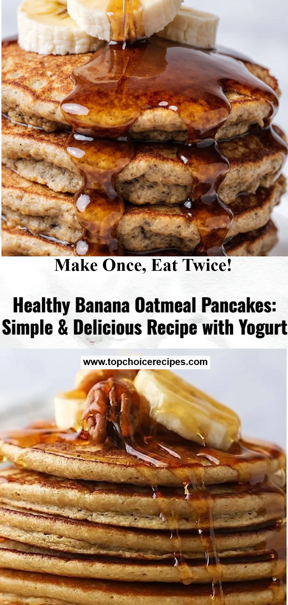 Banana Oatmeal Pancakes 6 Banana Oatmeal Pancakes