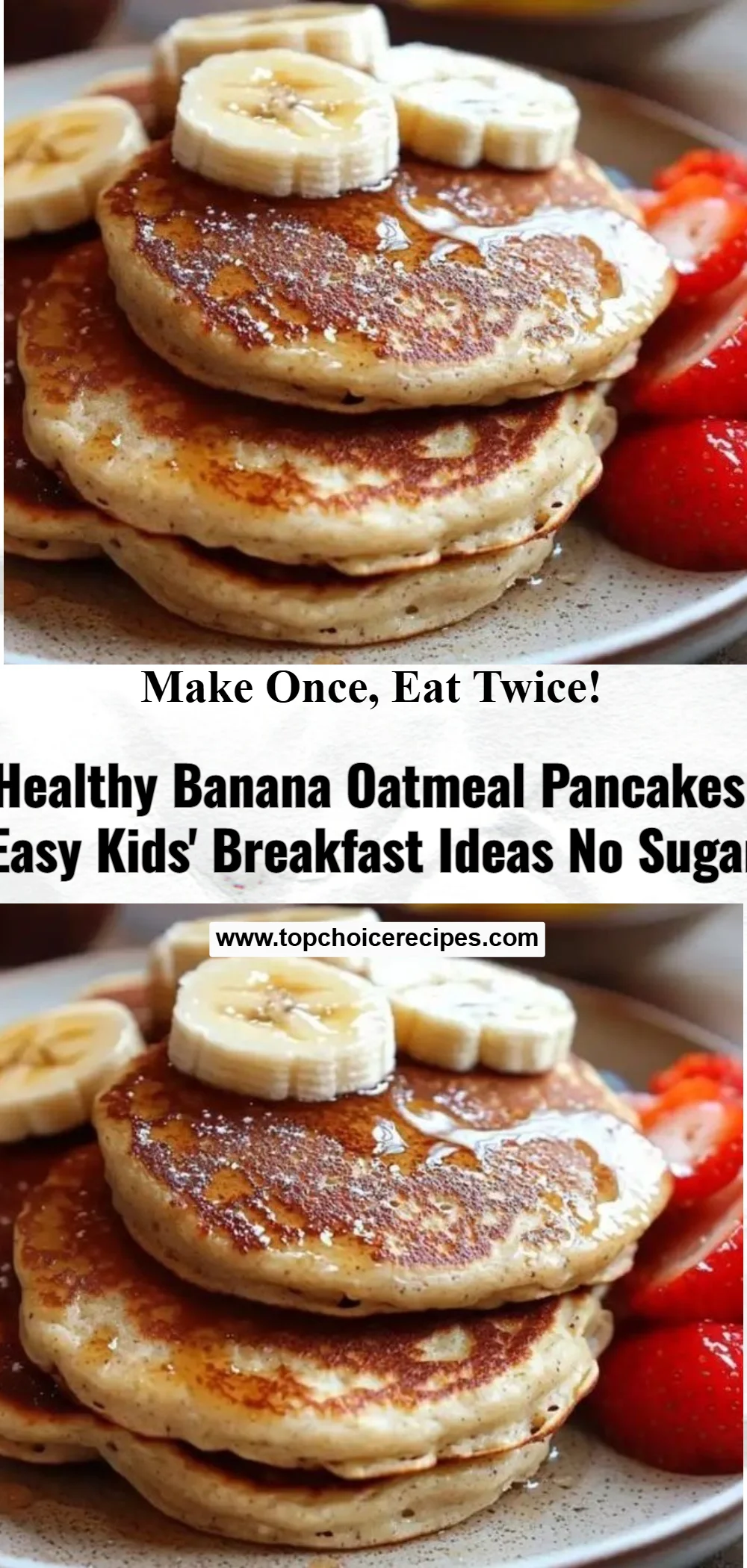 Banana Oatmeal Pancakes 6 Banana Oatmeal Pancakes