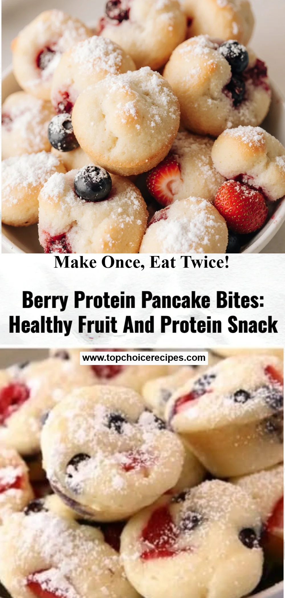 Berry Protein Pancake Bites 6 Berry Protein Pancake Bites