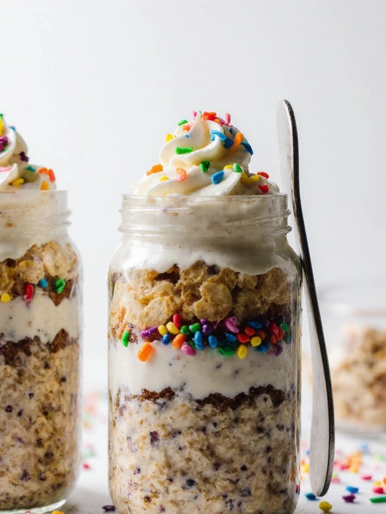 Birthday Cake Overnight Oats 7 Birthday Cake Overnight Oats