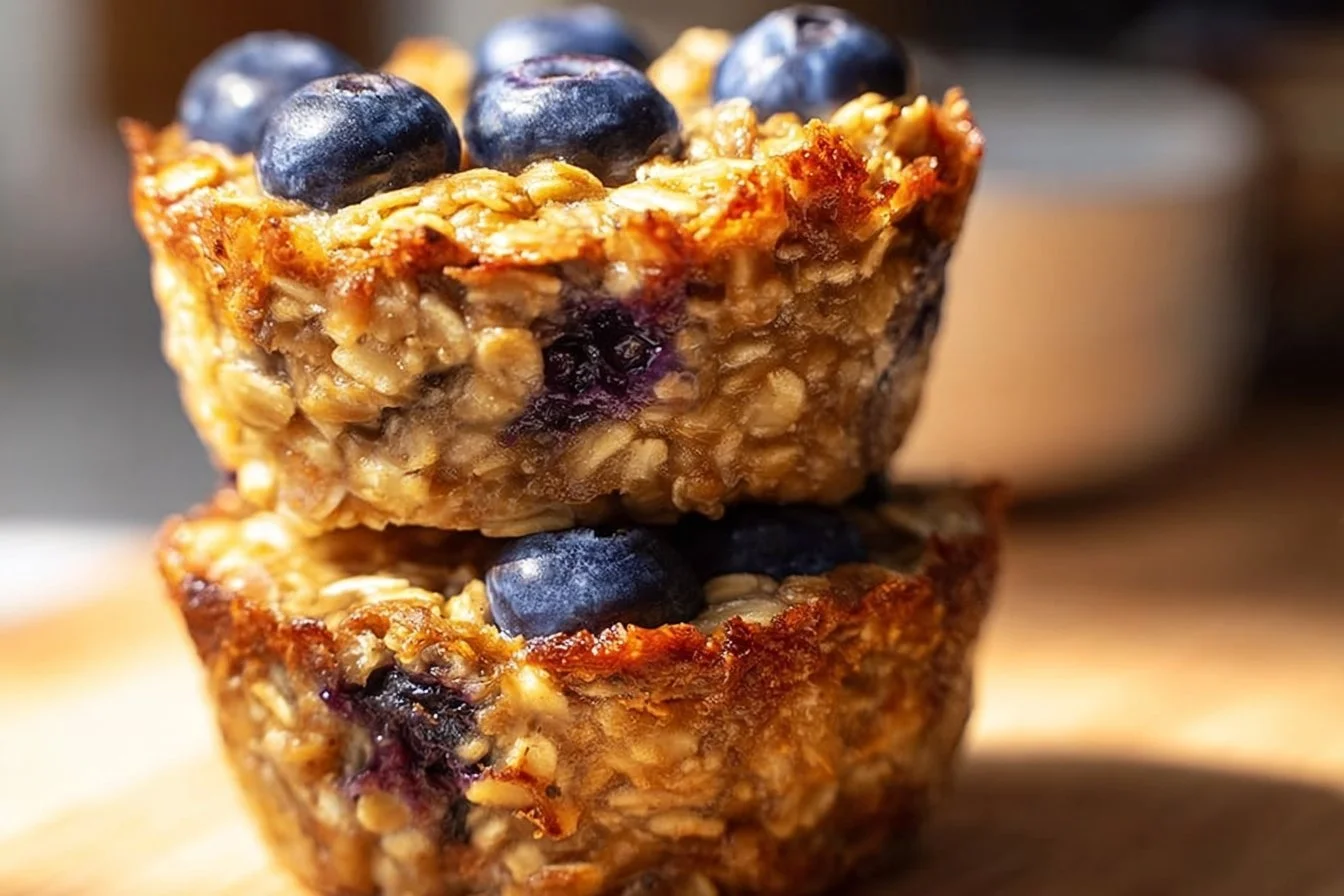 Home 17 Blueberry Banana Baked Oatmeal Cups