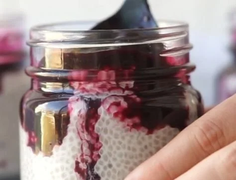 Blueberry Coconut Chia Seed Pudding