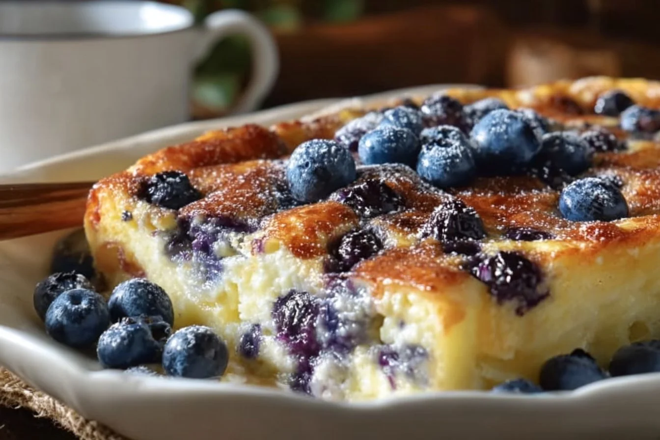 Blueberry Cottage Cheese Breakfast Bake