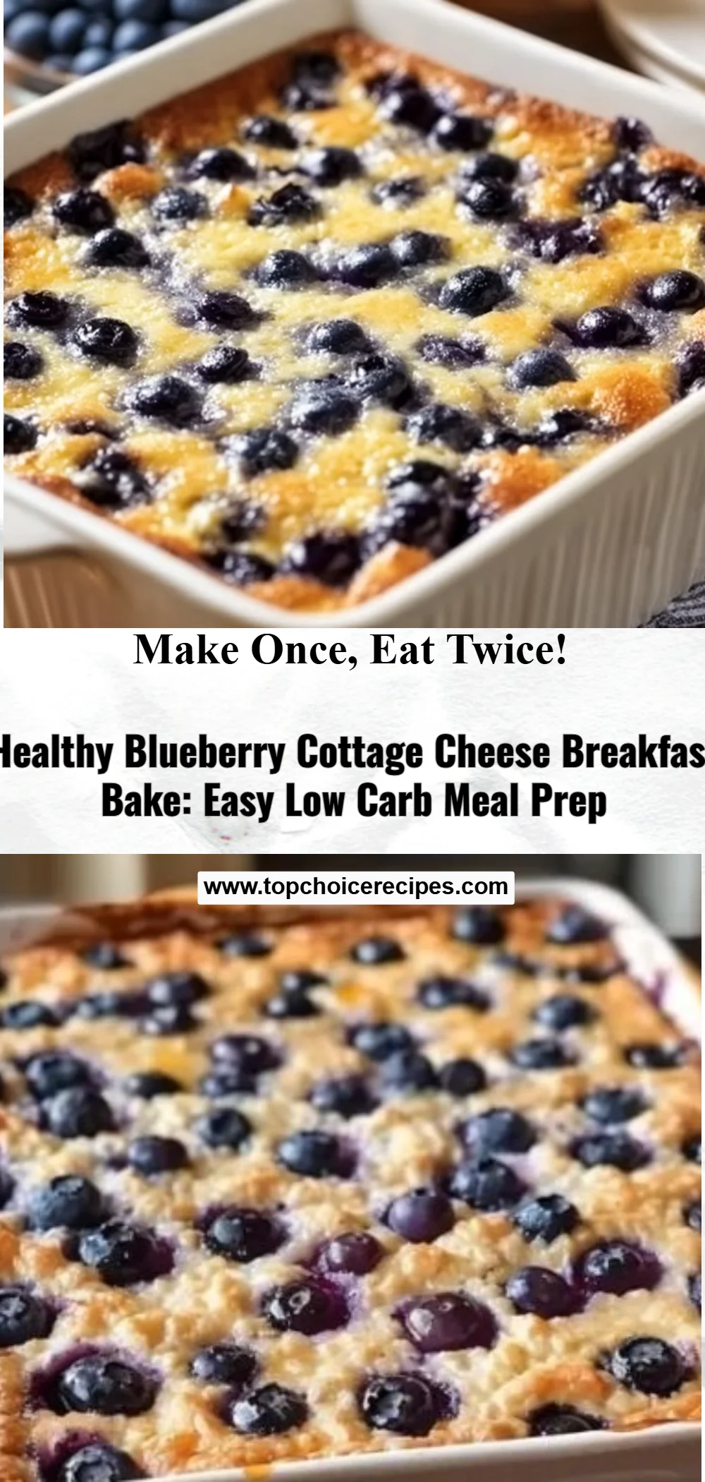 Blueberry Cottage Cheese Breakfast Bake Delight