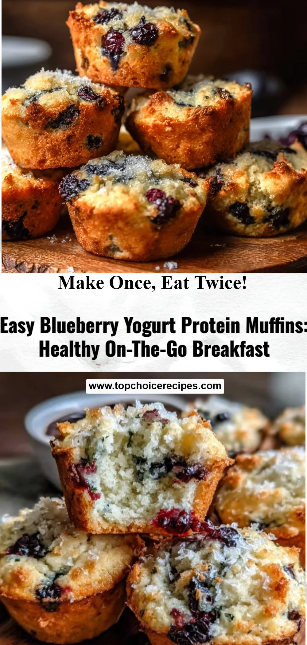 Blueberry Yogurt Protein Muffins