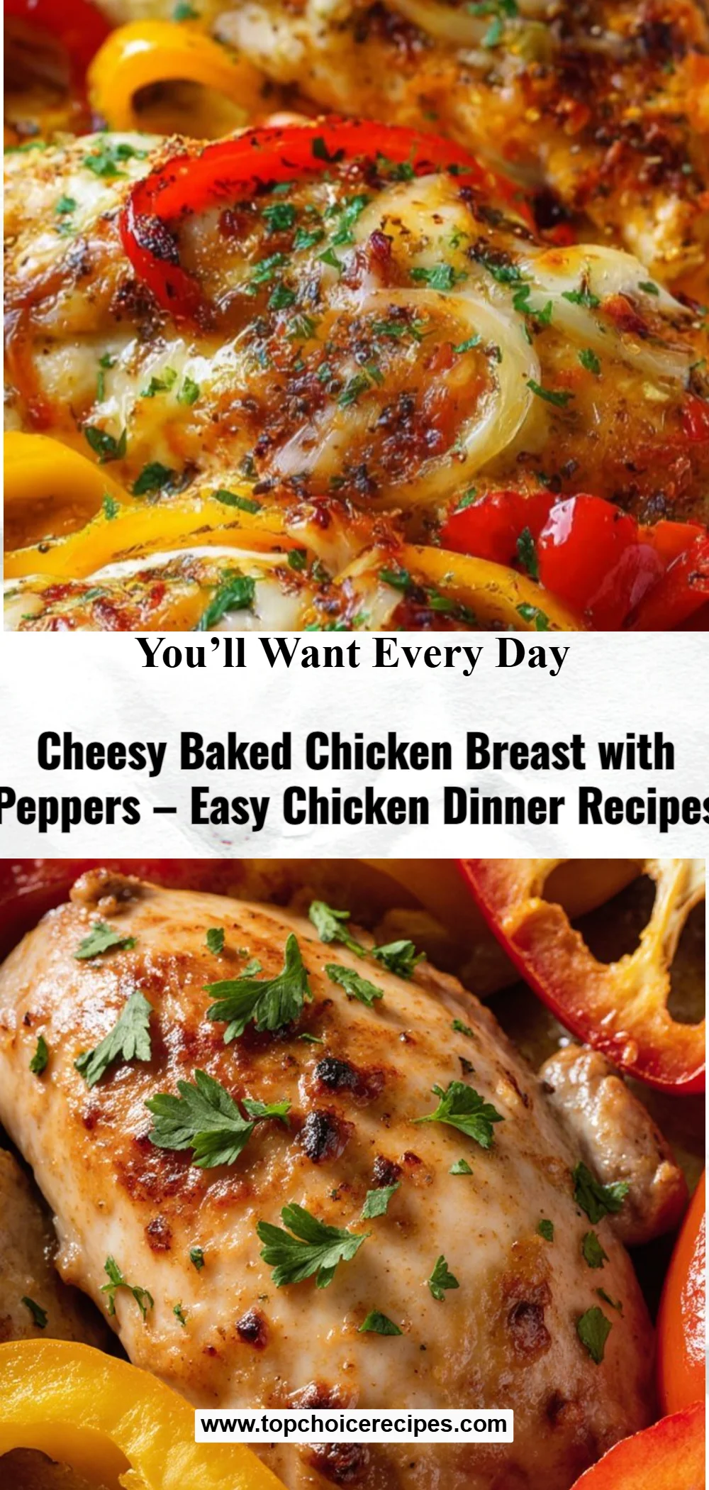 Cheesy Baked Chicken Breast and Peppers 5 Cheesy Baked Chicken Breast and Peppers