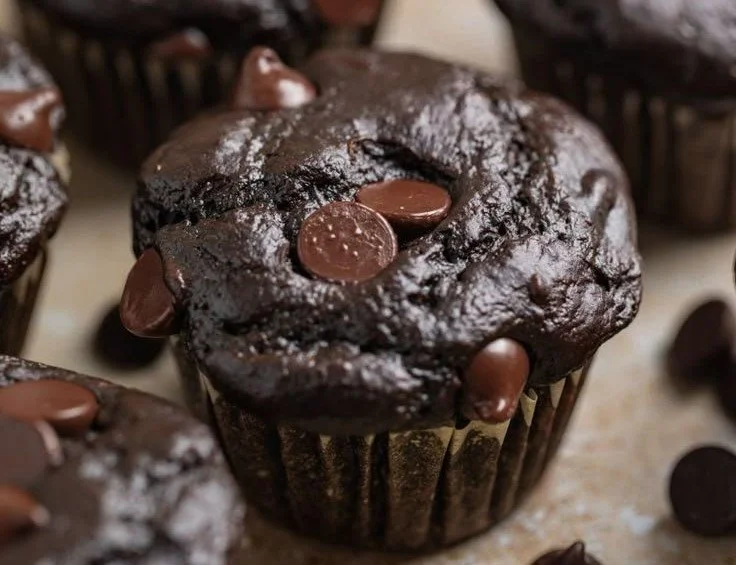Chocolate Spinach Muffins 6 Chocolate Spinach Muffins