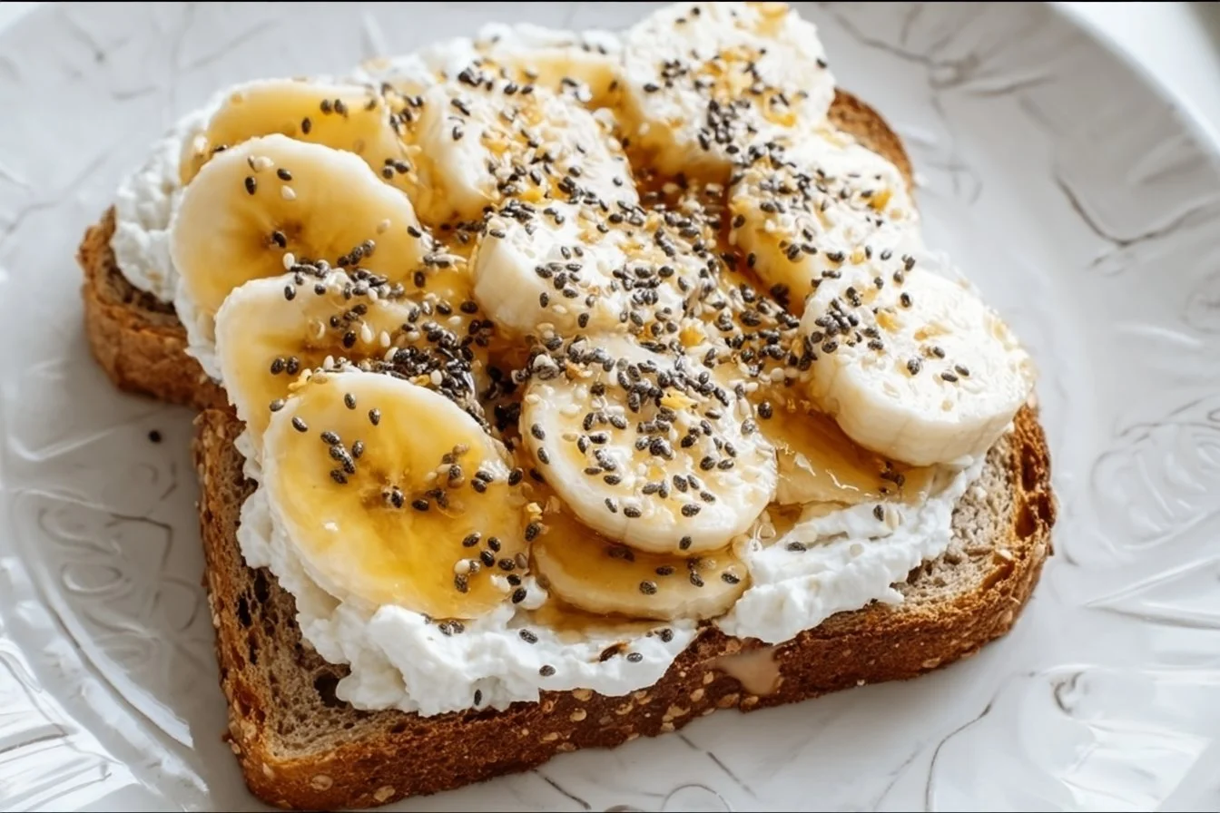 Cottage Cheese Toast with Banana