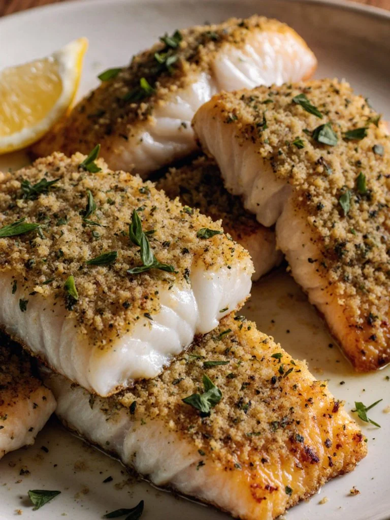 Easy Baked Ranch Chicken Breasts 4 Easy baked ranch chicken breasts on a plate garnished with herbs