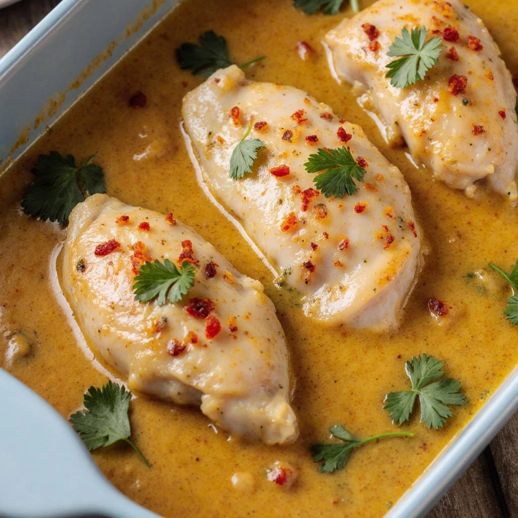 Easy Bang Bang Chicken Bake 4 Deliciously baked Bang Bang Chicken topped with creamy sauce