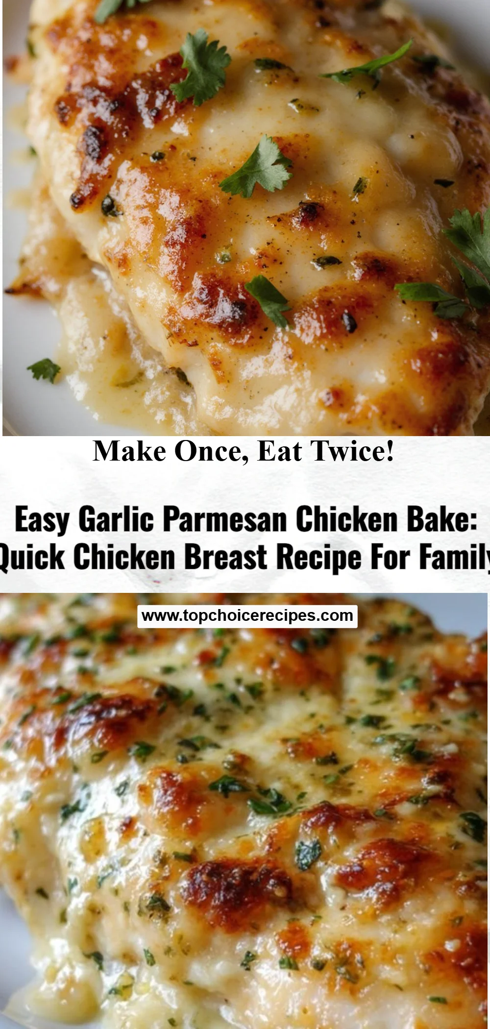 Easy Garlic Parmesan Chicken Bake