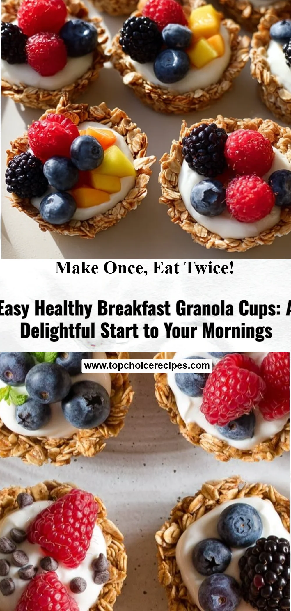 Easy Healthy Breakfast Granola Cups