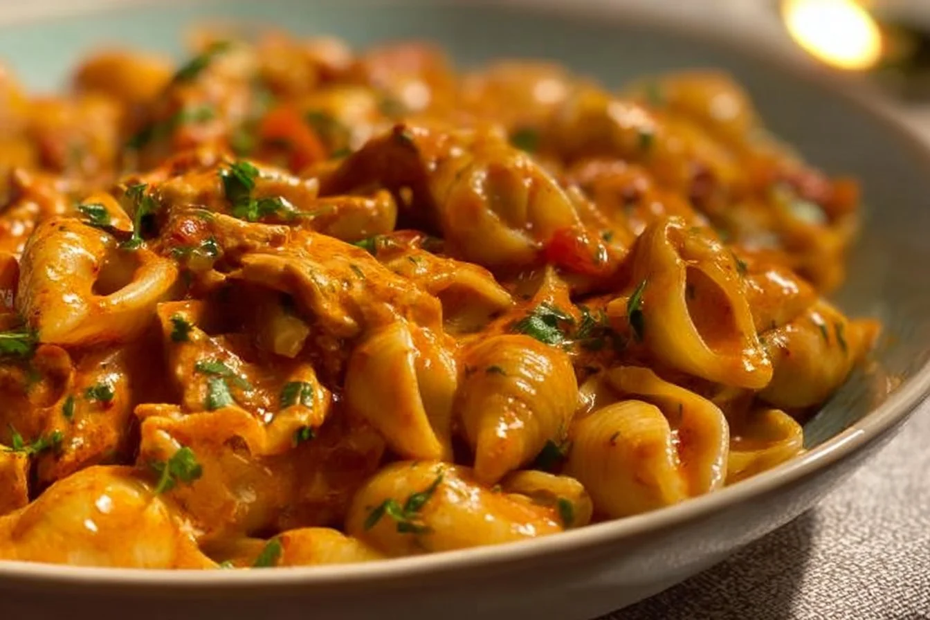 Easy Marry Me Pasta recipe with chicken ingredients and finished dish
