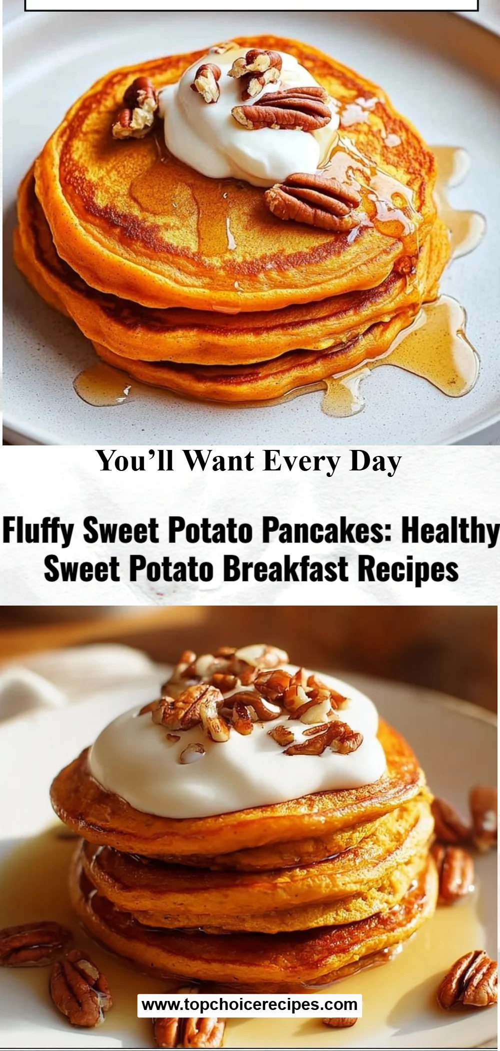 Fluffy Sweet Potato Pancakes 6 Fluffy Sweet Potato Pancakes
