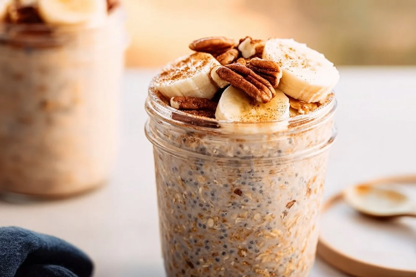 Gluten-Free Cinnamon Banana Bread Overnight Oats