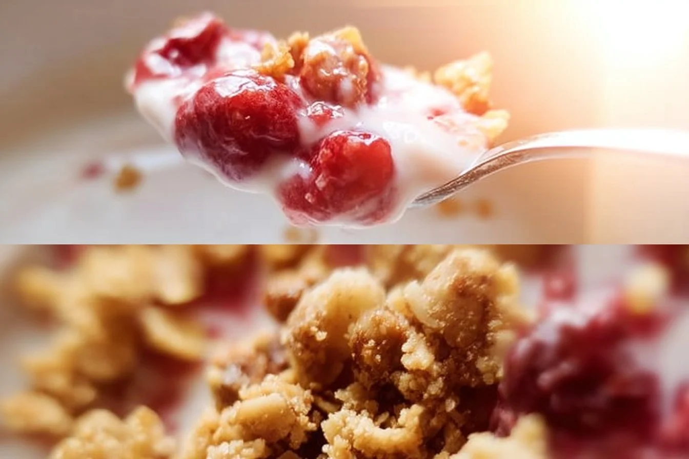 Healthy Cherry Crumble