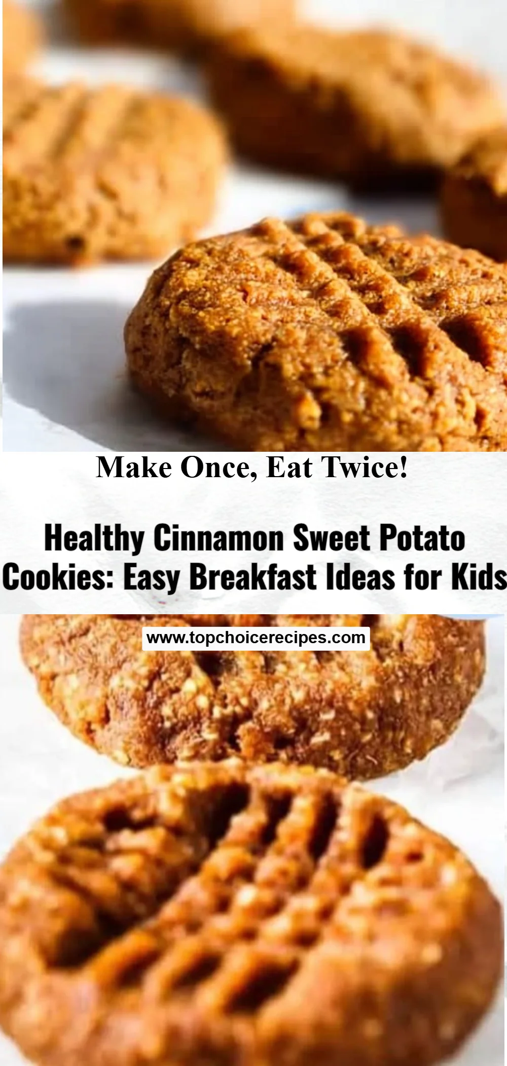 Healthy Cinnamon Sweet Potato Breakfast Cookies