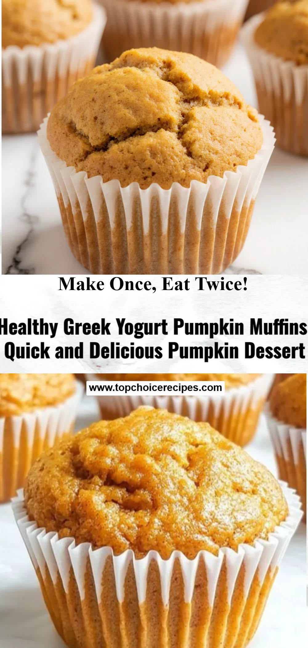 Healthy Greek Yogurt Pumpkin Muffins