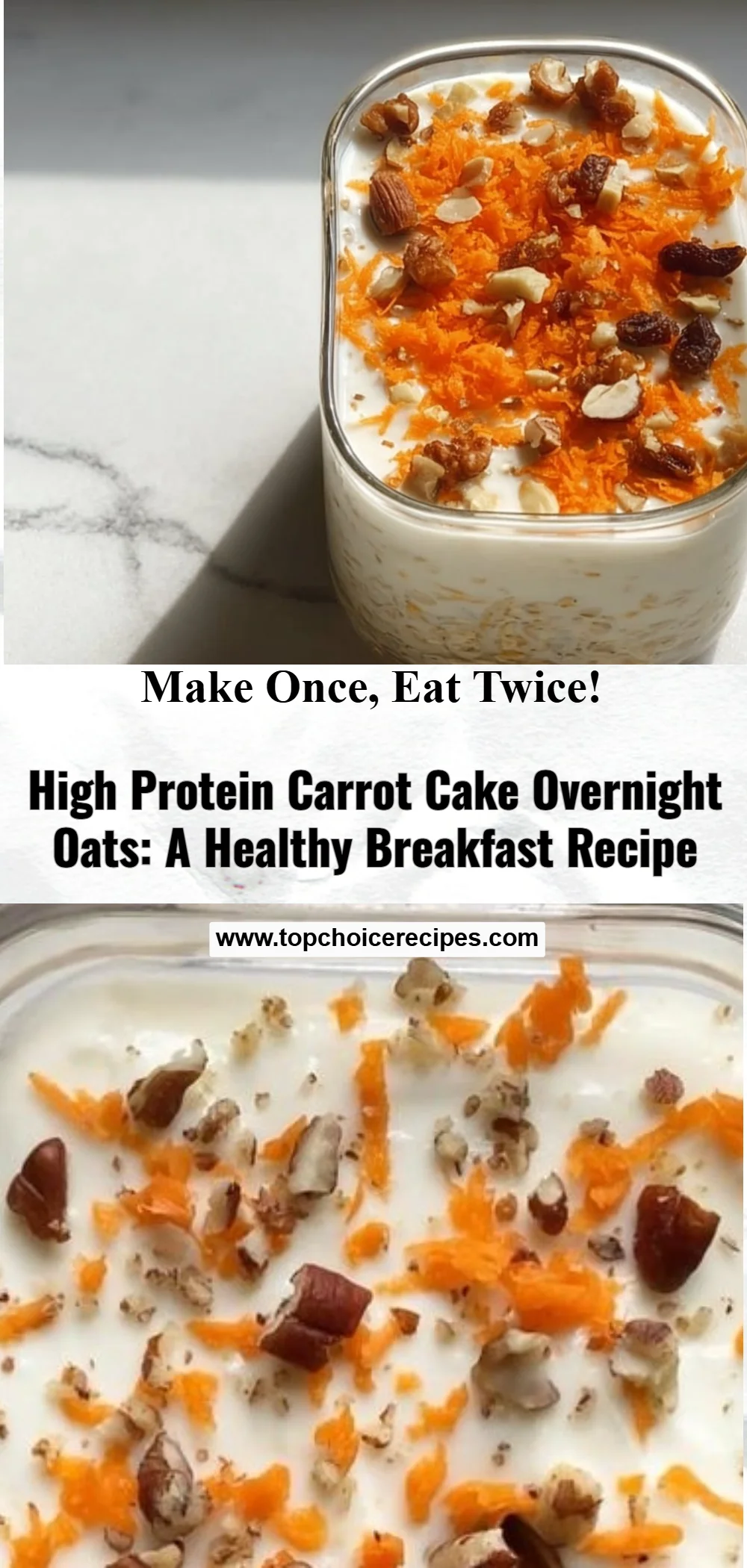 High Protein Carrot Cake Overnight Oats