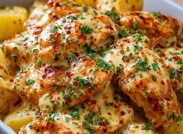 High-Protein Creamy Garlic Cheesy Chicken & Potatoes 5 High-Protein Creamy Garlic Cheesy Chicken & Potatoes