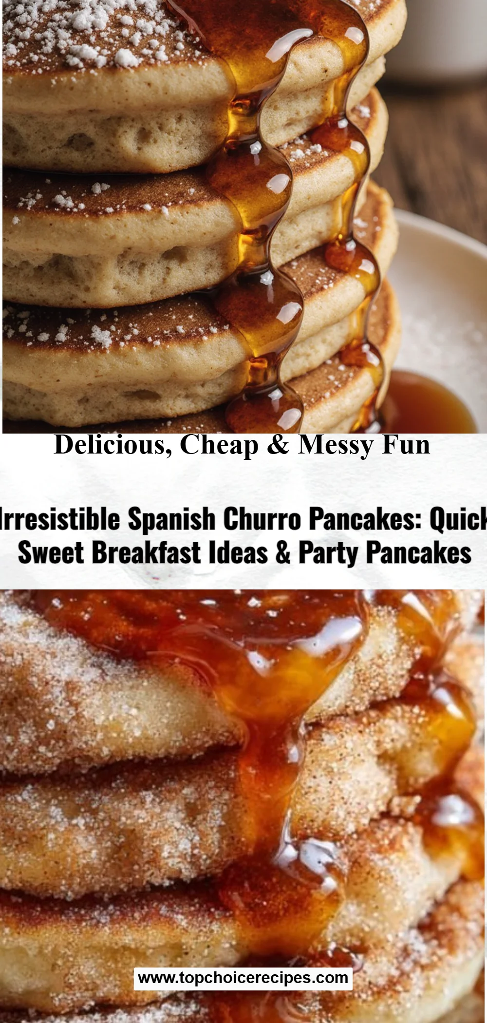 Irresistible Spanish Churro Pancakes