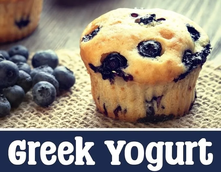 Low Carb Greek Yogurt Blueberry Muffins