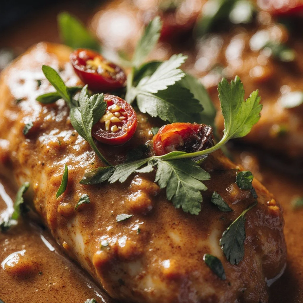 Delicious Marry Me Chicken served on a plate with creamy sauce and herbs