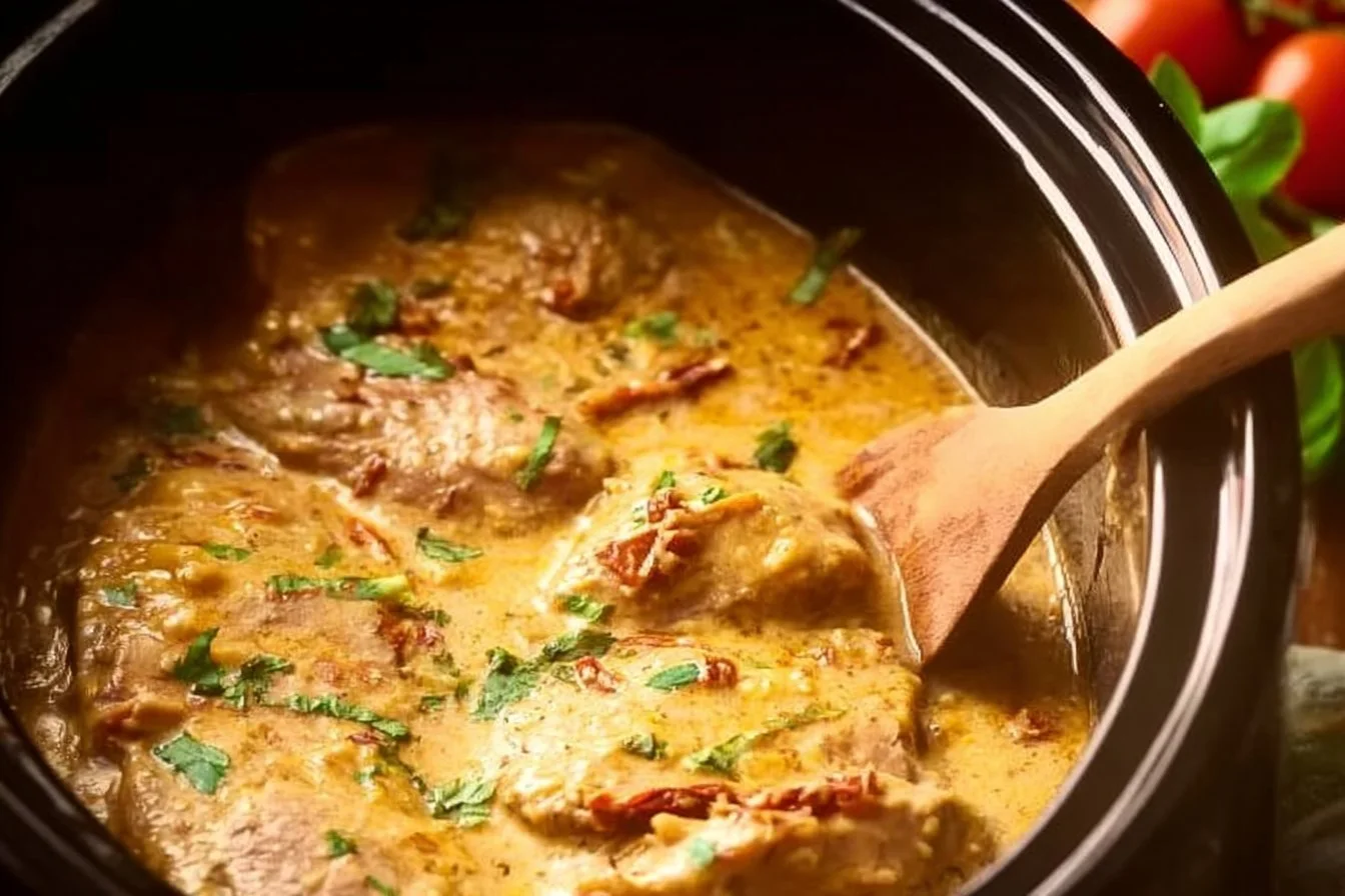 Delicious Marry Me Chicken dish served on a plate with herbs and creamy sauce