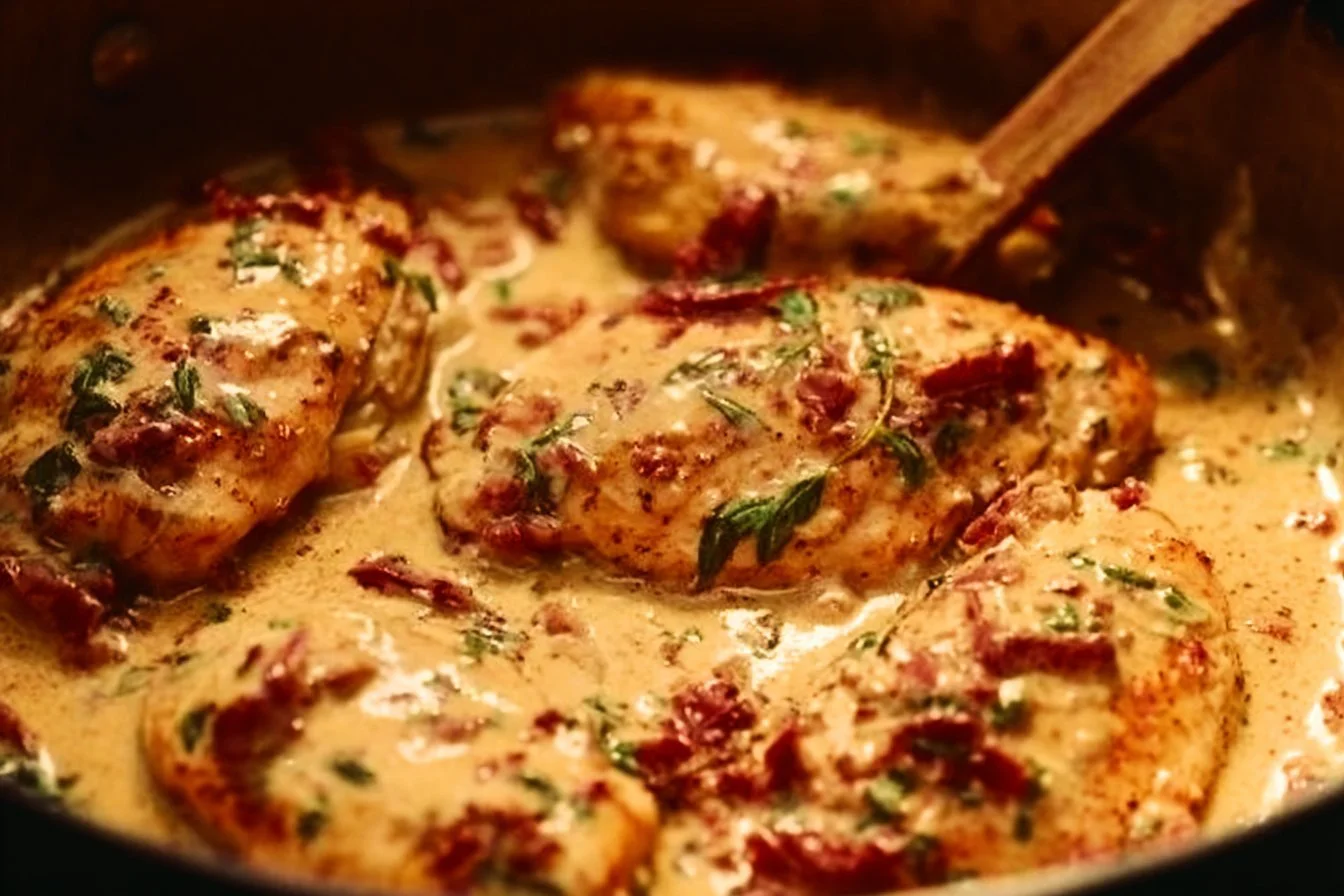 Marry Me Chicken 4 Delicious Marry Me Chicken dish served with herbs and creamy sauce