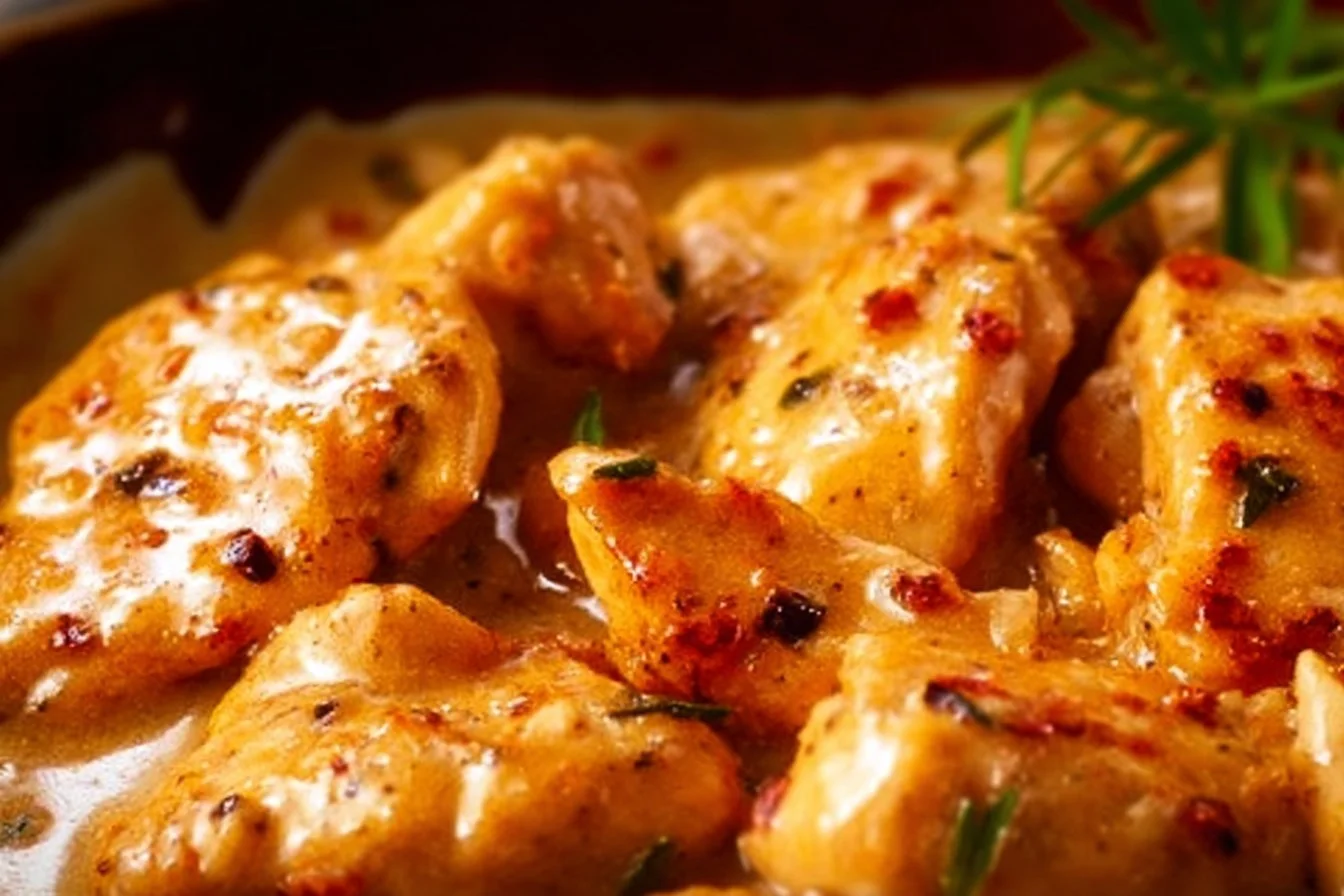 Delicious Marry Me Chicken served with creamy sauce and herbs