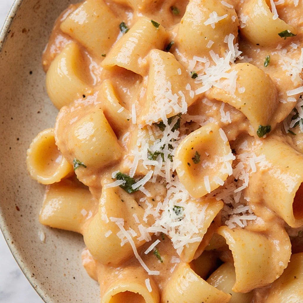 Delicious Marry Me Chicken Pasta served on a plate, garnished with herbs.