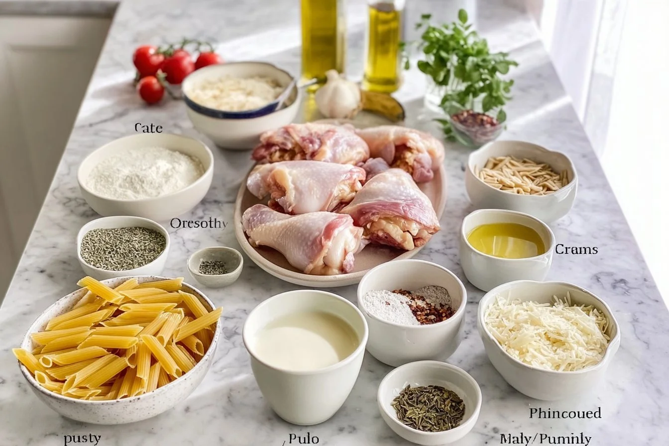 Delicious Marry Me Chicken Pasta served in a bowl with herbs and cheese