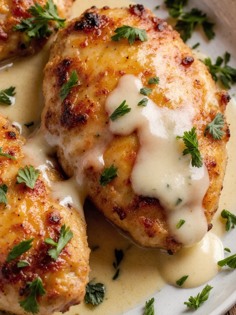 Melt-in-your-mouth Chicken Breast 4 Melt-in-your-mouth chicken breast cooked to perfection with a golden crust