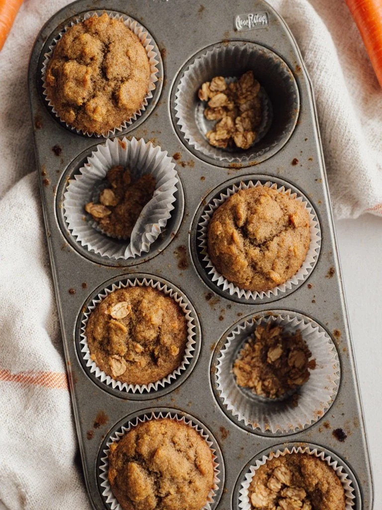 One-Bowl Healthy Oatmeal Carrot Muffins
