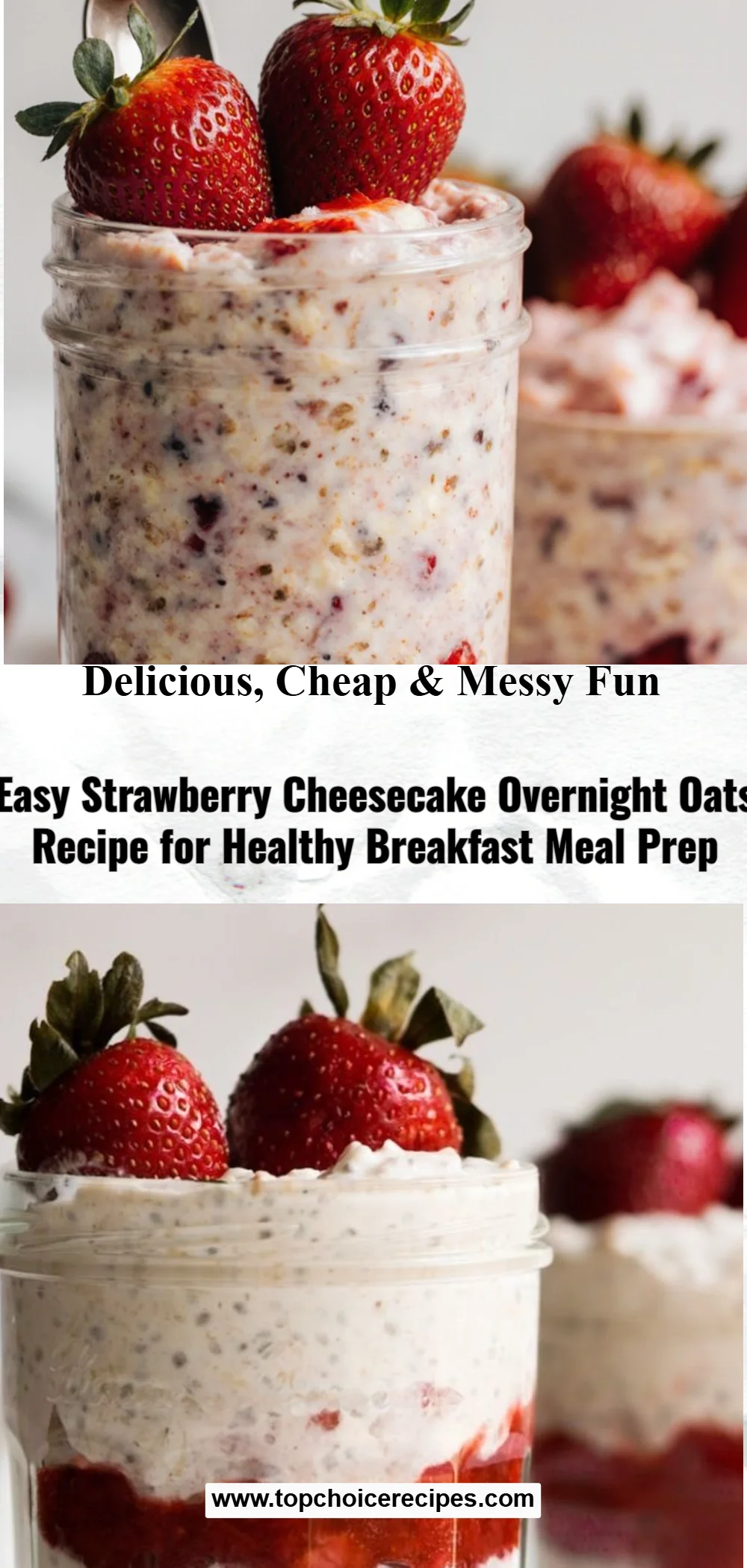 Strawberry Cheesecake Overnight Oats