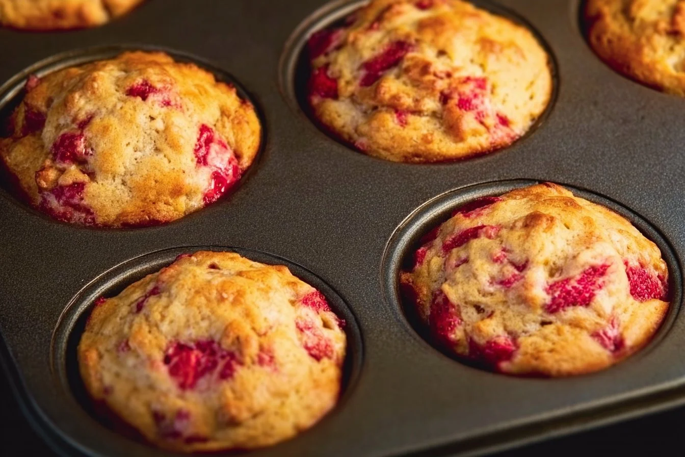 Strawberry Cottage Cheese Muffins