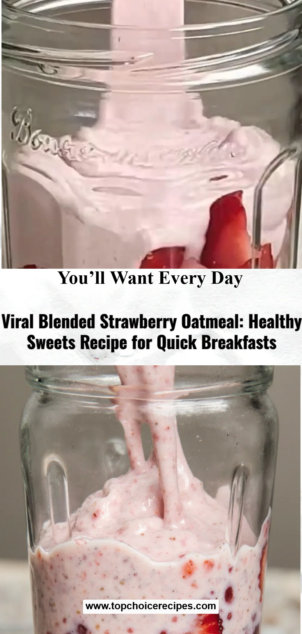 Viral Blended Strawberry Oatmeal 5 Viral Blended Strawberry Oatmeal