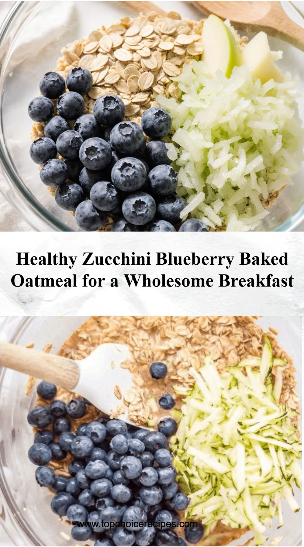 Zucchini Blueberry Baked Oatmeal