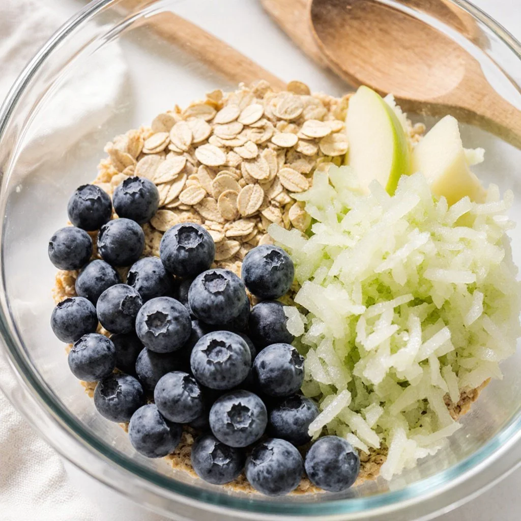 Zucchini Blueberry Baked Oatmeal